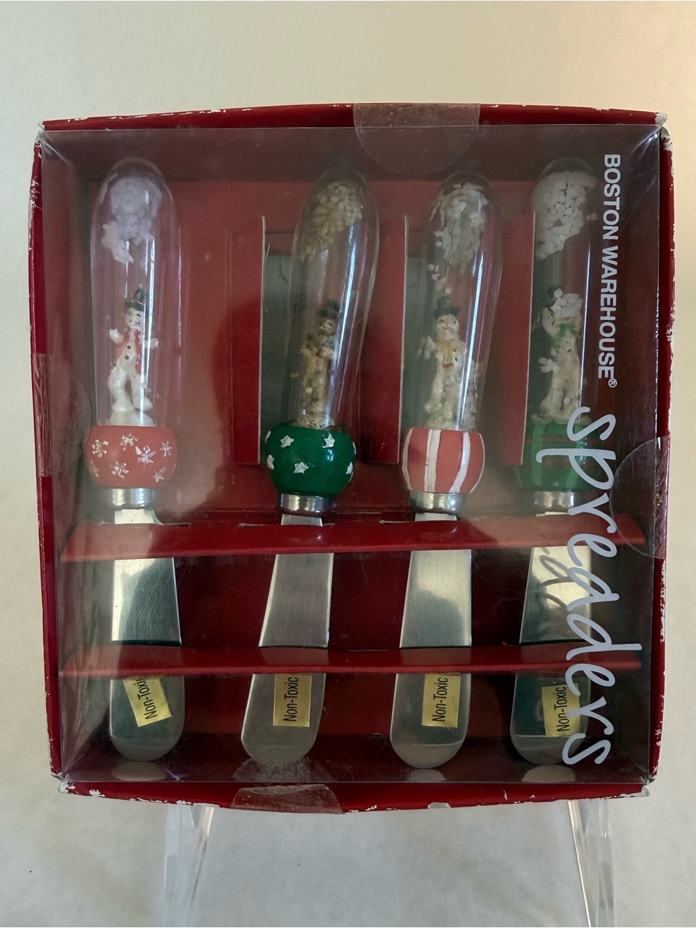 Boston Warehouse Holiday Snowman Spreaders - Red, Green, White
